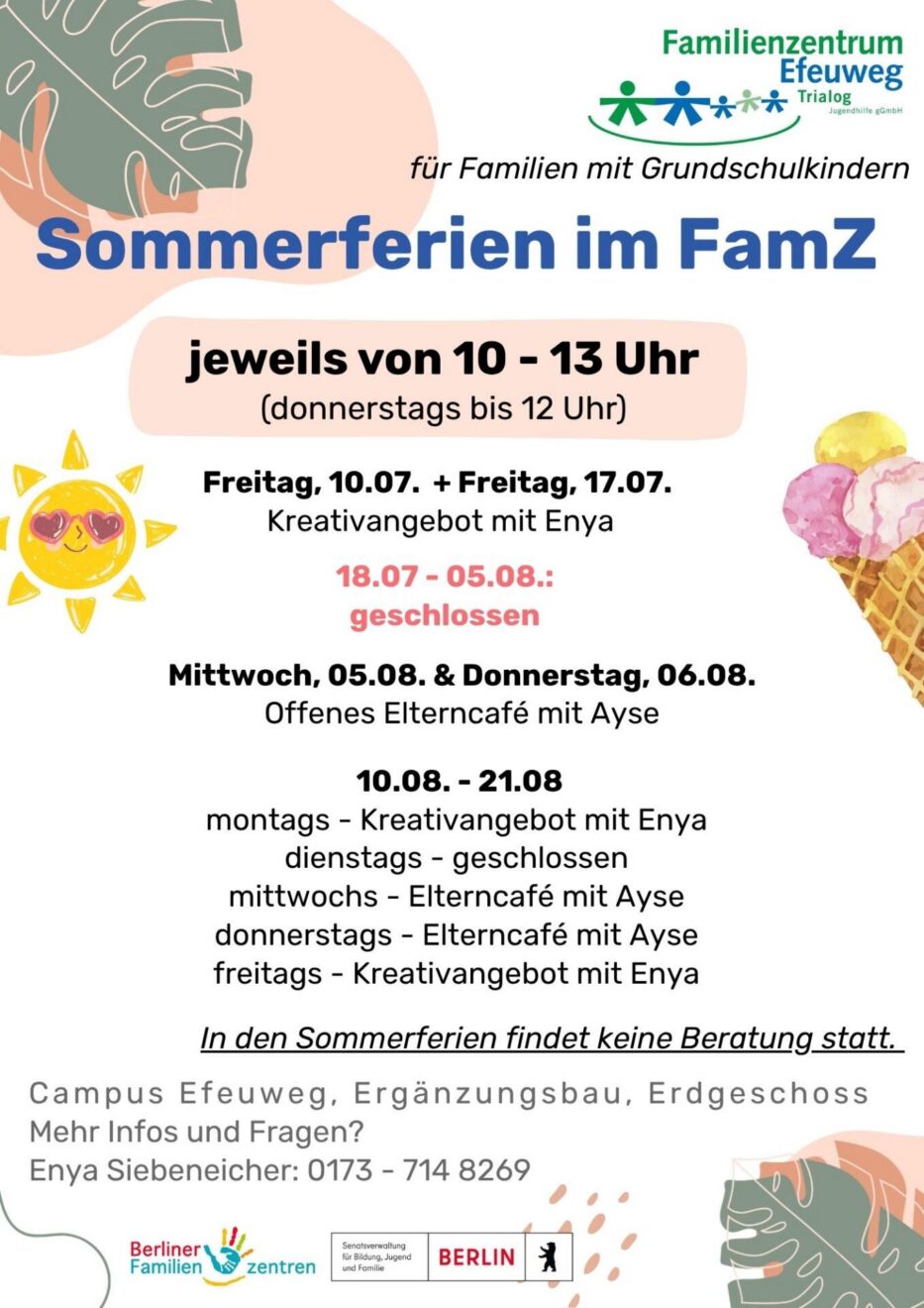 Flyer Sommerferien 2026 -Bild